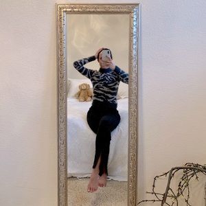 All Saints zebra/tiger cropped sweater